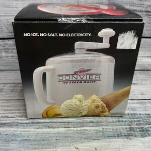Vintage Donvier Premier Ice Cream Maker White 1-Pint